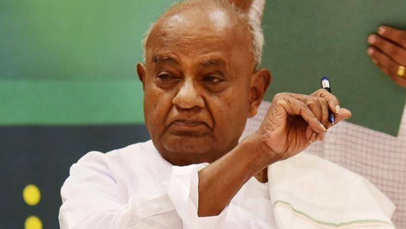 Former PM HD Devegowda Campaign For NR Santosh in Hassan grg