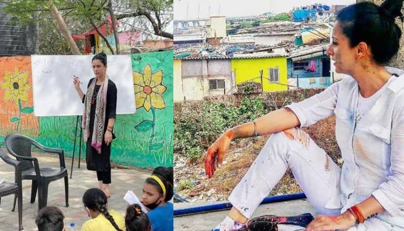 Rouble Nagi an artist from Mumbai who paints slums