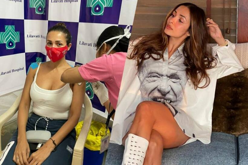 Malaika Arora gets first dose of Covid 19 vaccine; thanks frontline workers