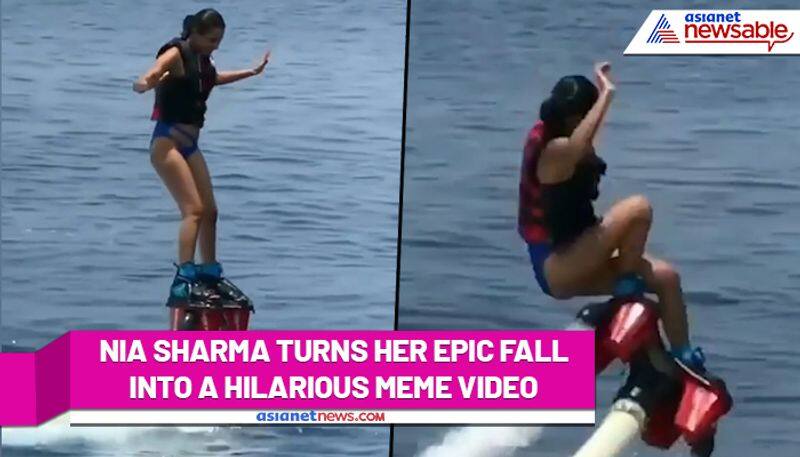 Nia Sharma had an epic fall while doing jet blading; Watch video - gps