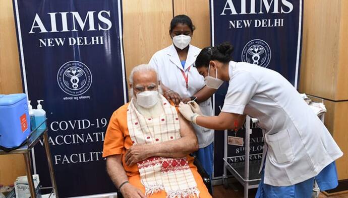 मोदी ने लगवाया AIIMS में COVID 19 का सेकंड डोज, लोगों से कहा-आप भी रजिस्ट्रेशन कराकर वैक्सीन लगवाएं