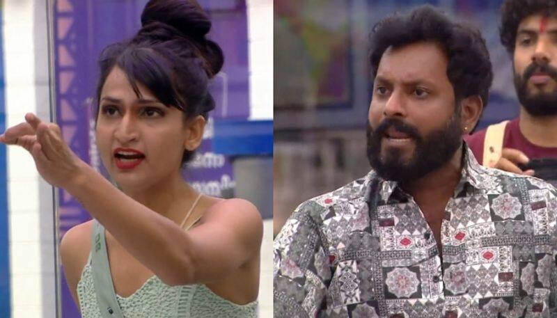 clash between kidilam firoz and dimpal bhal in bigg boss 3