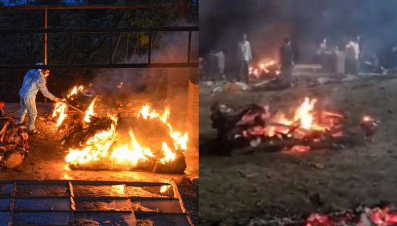 dead bodies of covid patients openly cremated in Surat as crematoriums full even after waiting nearly ten hour