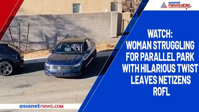 Watch Woman struggling for parallel park with hilarious twist leaves netizens ROFL-tgy