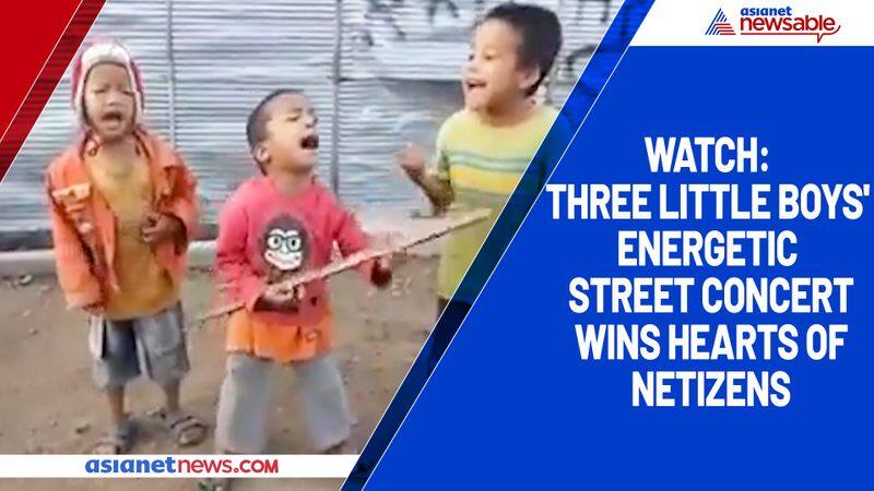 Watch Three little boys' energetic street concert wins hearts of netizens-tgy