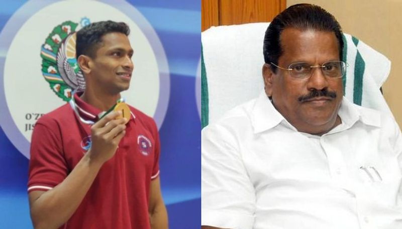 Kerala Sports Minister E P Jayarajan praises swimmer Sajan Prakash