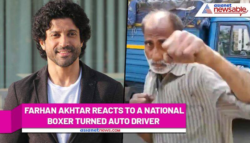 Farhan Akhtar gets emotional, reacts to a National boxer turned auto driver's story (Watch Here) RCB