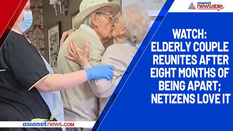 Watch Elderly couple reunites after eight months of being apart; netizens love it-tgy