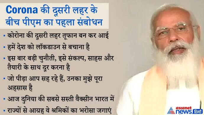 लॉकडाउन, पलायन....से लेकर वैक्सीन तक, जानिए PM Modi के 19 मिनट के संबोधन की 10 बड़ी बातें