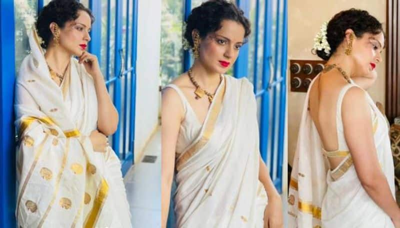 Kangana Ranaut in set saree