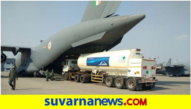 IAF have started airlifting big oxygen tankers from their place of use to the filling stations across the country dpl