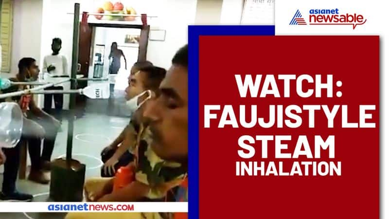 Soldiers using pressure cooker to inhale steam; Watch viral video - gps