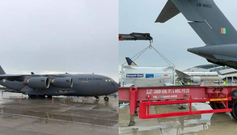 MHA is coordinating lifting of  high capacity tankers from abroad by IAF aircraft from singapore