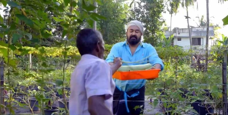 mohanlal in his organic farm