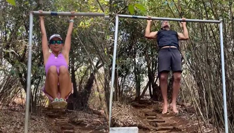 Milind Soman and Ankita Konwar work out say even 30 seconds is enough