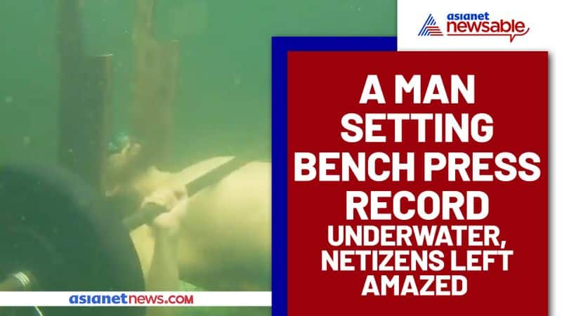 Heres how a man sets his bench press record underwater(Watch) - gps