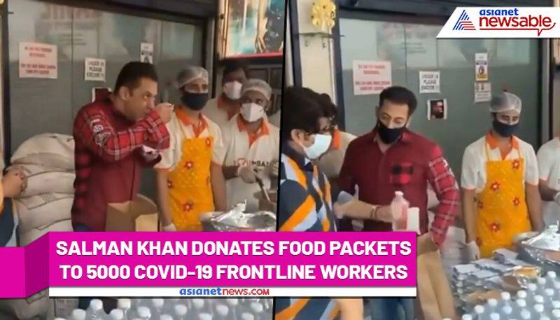 Salman Khan once again earns fans' respect by donating food packets to 5000 COVID-19 frontline workers RCB