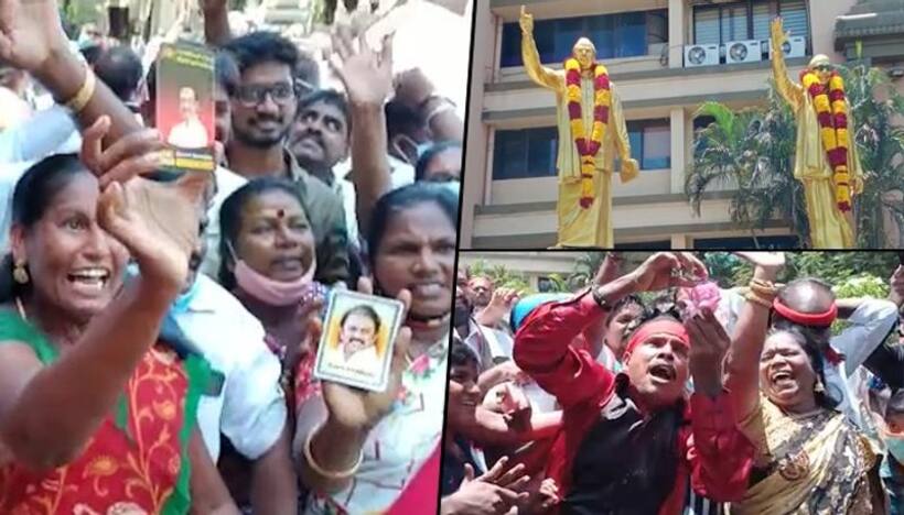 Despite EC ban on victory processions, DMK workers celebrate in large numbers