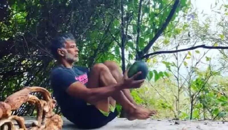 watermelon as Milind Soman s workout prop