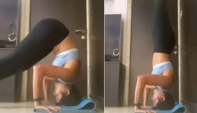 Mandira Bedi does headstand in new video