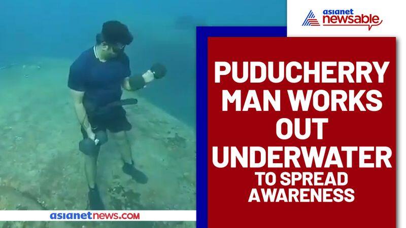 Man works out underwater to spread awareness on fitness; Watch Video - gps