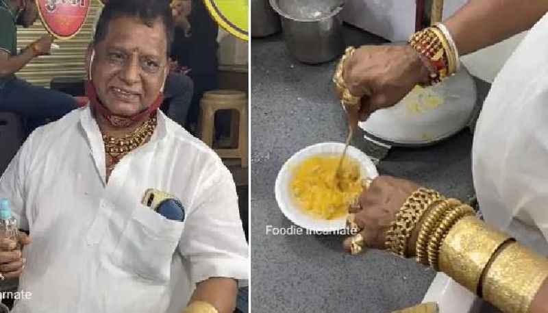 Kulfi Faluda Seller Dazzles Customers With Heavy Gold Jewellery