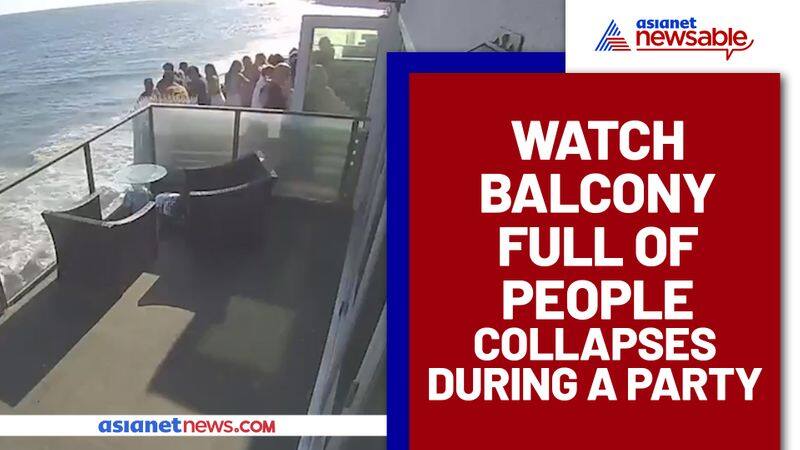 Balcony collapses during party; Watch terrifying moment  - gps