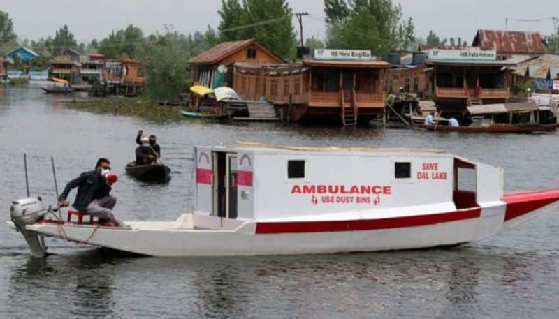 shikara ambulance in dal lake srinagar kashmir created by tariq ahmed patlu