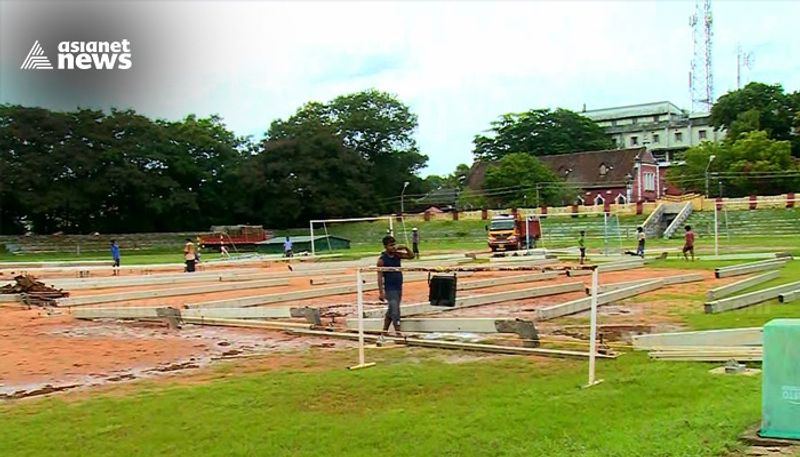 Central Stadium getting ready for pinarayi vijayan swearing