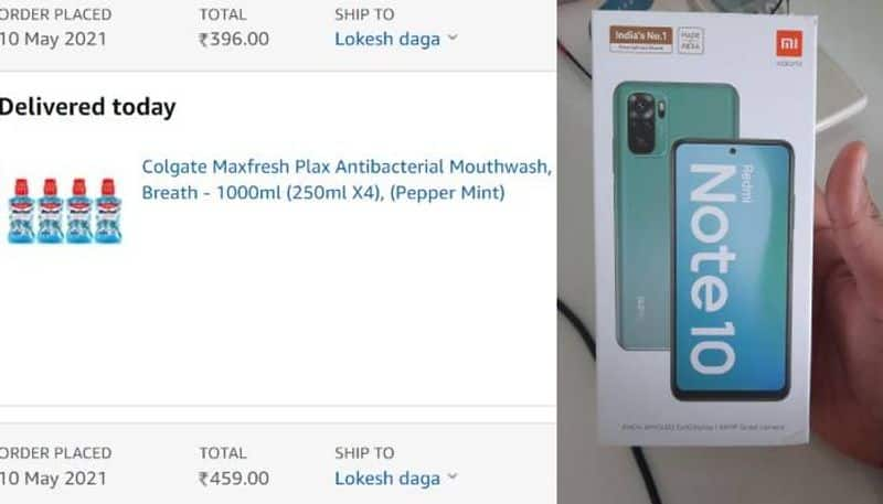 man orders mouthwash from Amazon gets Redmi Note 10 instead