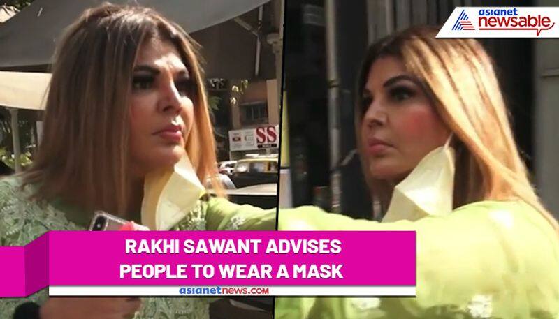 Rakhi Sawant asks people to wear mask without wearing one; Watch Video - gps