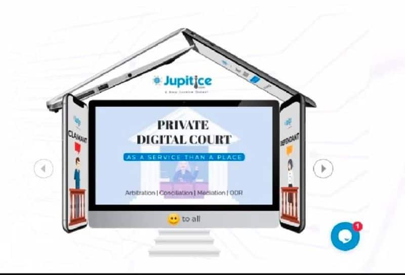 jupitice justice technologies has developed the worlds first private digital court under the private justice system in india