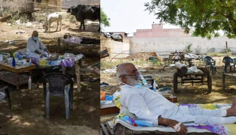 Mewla Gopalgarh in Uttar Pradesh takes to open air Covid care under tree