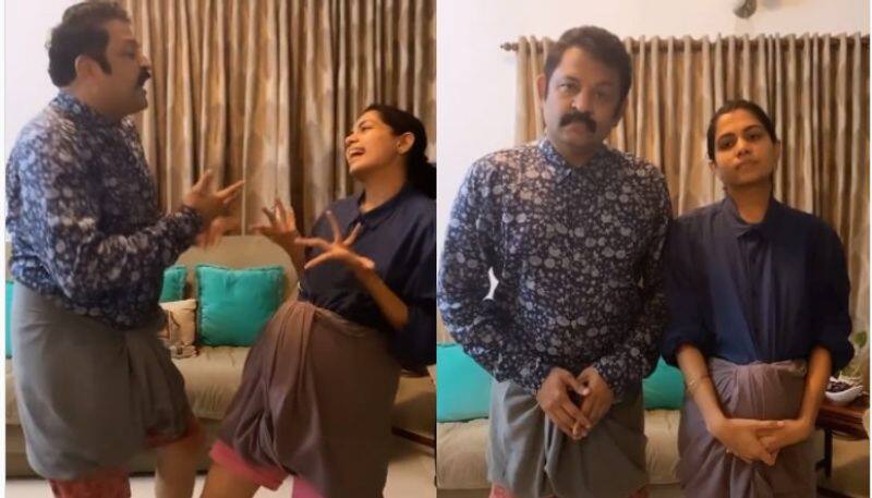 krishnakumar dance with daughter