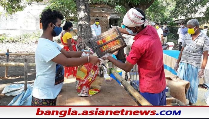 মমতা বন্দ্যোপাধ্য়ায়ের প্রতিশ্রুতি পুরণ, কোভিড বিধি মেনে বীরভূমে শুরু দুয়ারে রেশন প্রকল্প