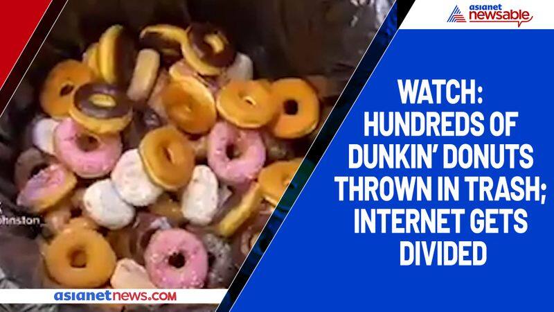 Watch Hundreds of Dunkin' Donuts thrown in trash; internet gets divided-tgy