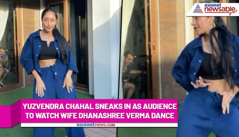 Yuzvendra Chahal turns creepy audience as wife Dhanashree displays her dancing skills (Watch video)-ayh