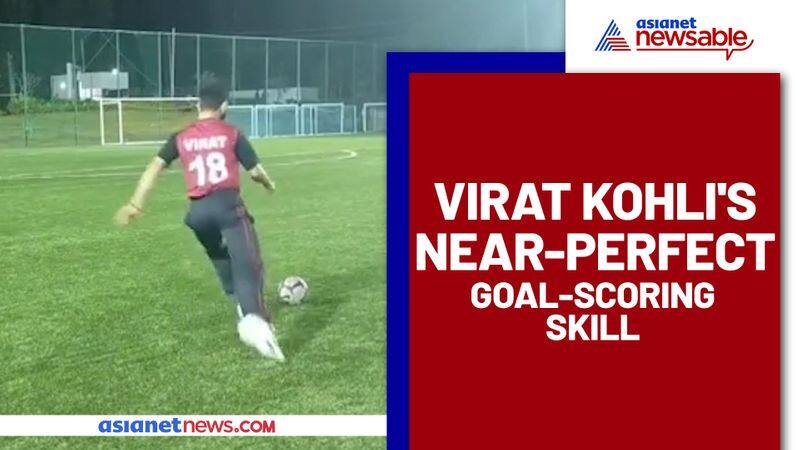 Virat Kohli's goal-scoring challenge ends up being crossbar challenge (Watch video)-ayh