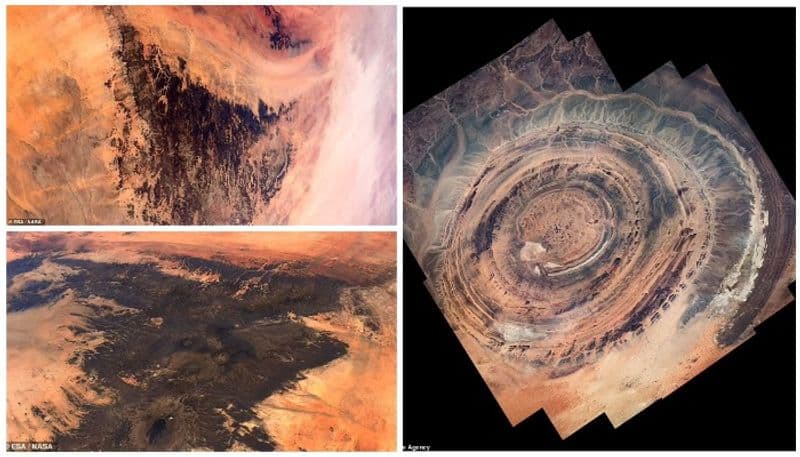 Earths Eye of Sahara resembles the Red Planet in images snapped by an astronaut on the International Space Station