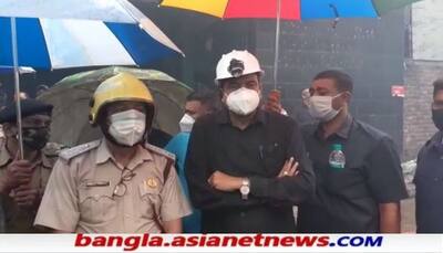 ১০ ঘন্টা পরেও নিভল না আগুন সাজিরহাটে, শেষমেষ 'ফায়ার ফাইটার রোবট' নামালেন দমকল মন্ত্রী