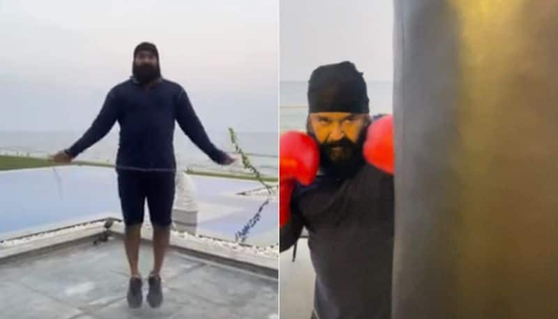 actor mohanlal workout video