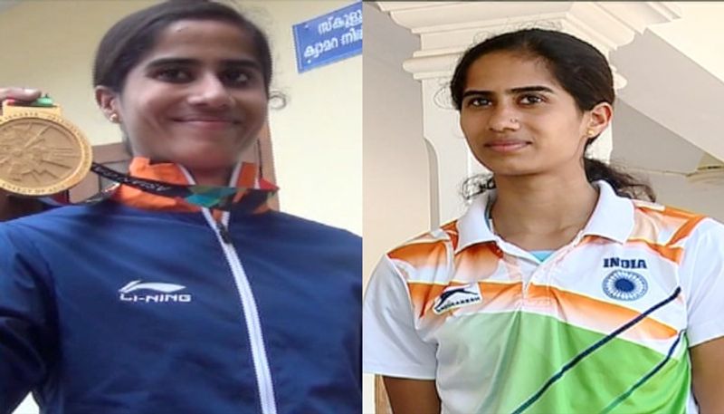 asian games 2018 gold medalist v k vismaya job