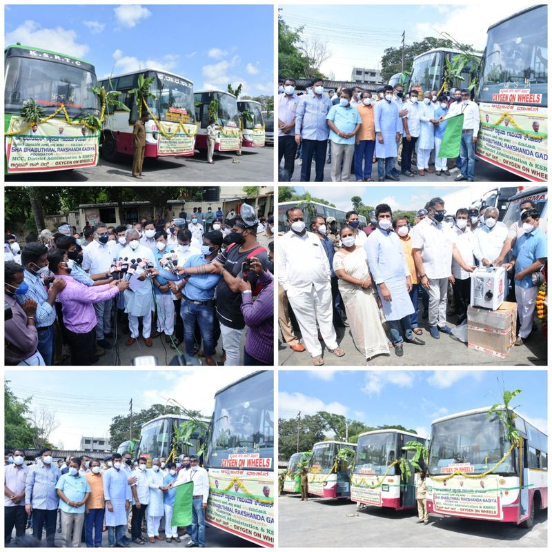 Minister ST Somashekar flags off oxygen bus services in Mysuru rbj