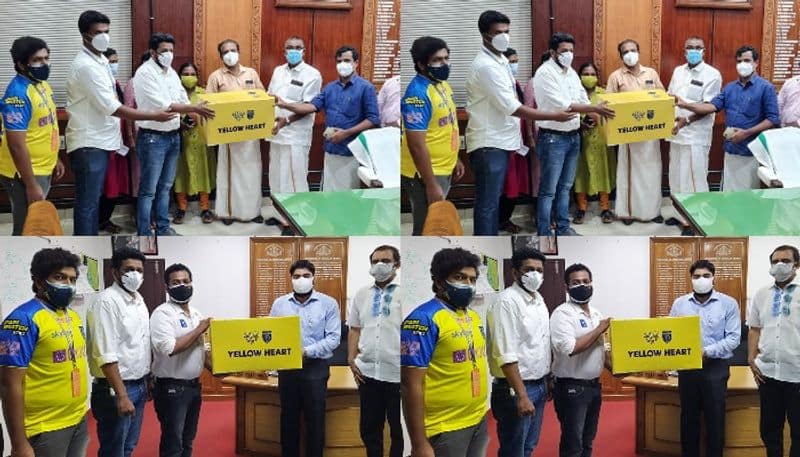 covid resistance kerala blasters fc donates 10000 numbers n95 masks to state government