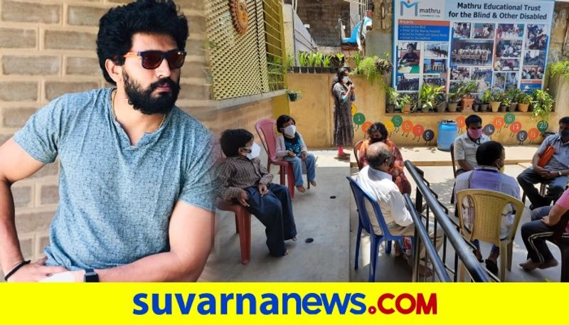 Kannada actor Vivek provides free vaccine to specially abled people vcs