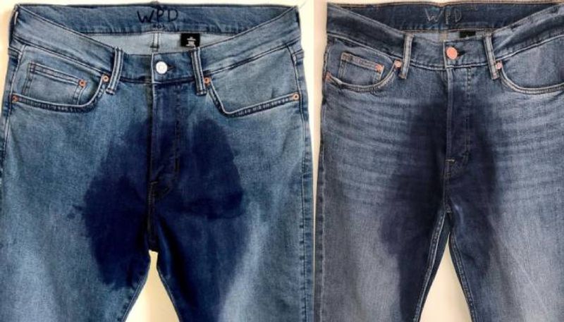 jeans with fake pee stains viral