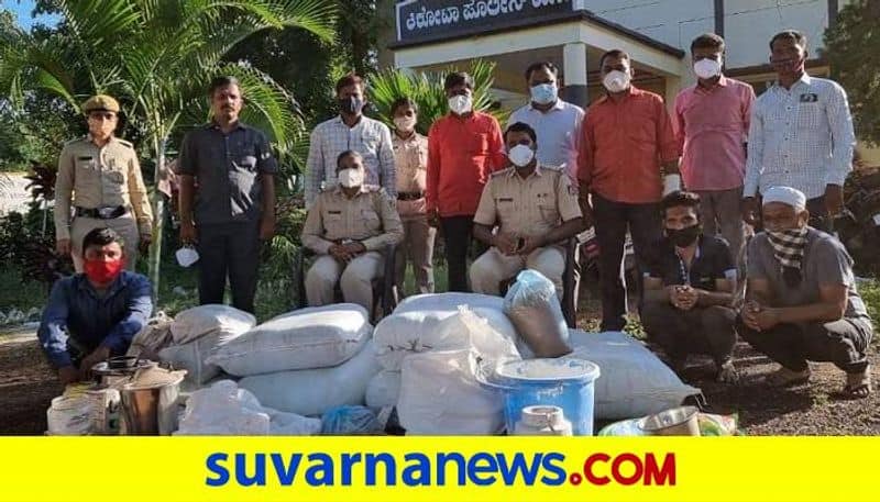 Three Arrested for Illegal Selling Mawa in Vijayapura During Lockdown grg