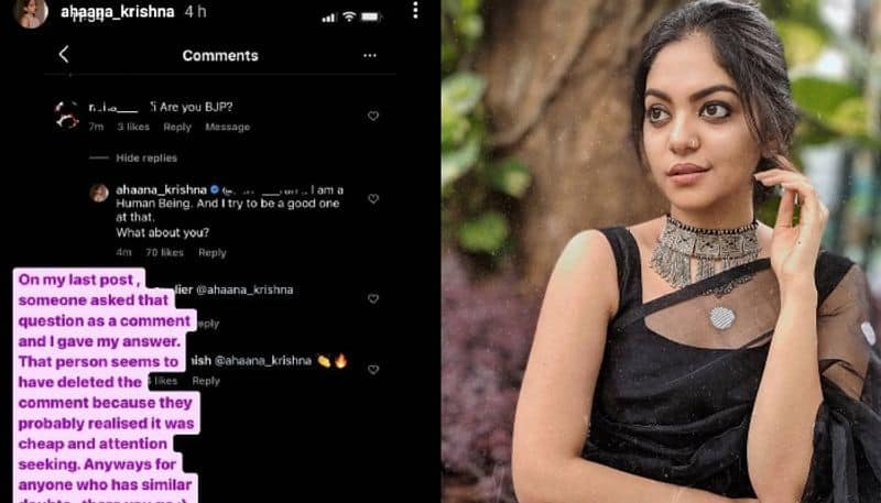 artist ahaana krishna comment goes viral