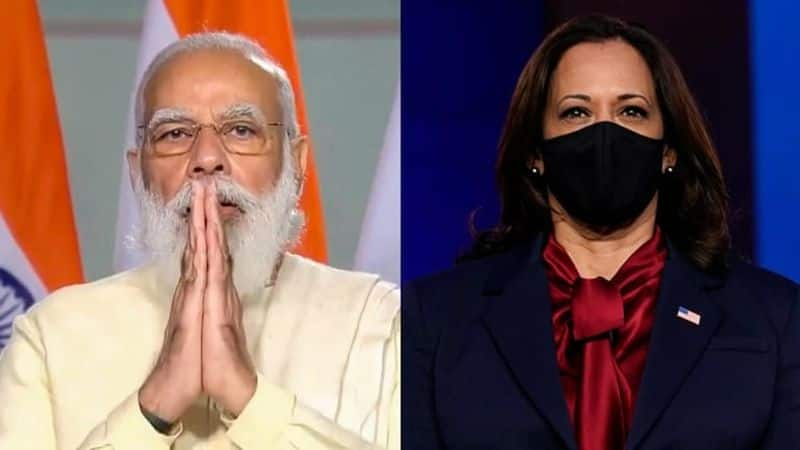 USA Vice President Kamala Harris speaks to PM Modi