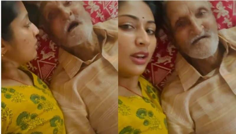 navya nair share video with grandfather